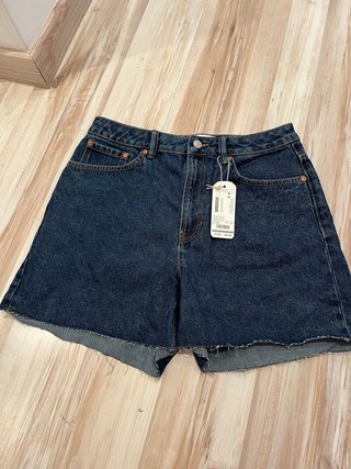 Tom Tailor con etiqueta shorts denim azul oscuro