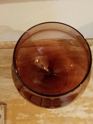 Calice da centro vintage in vetro Murano viola