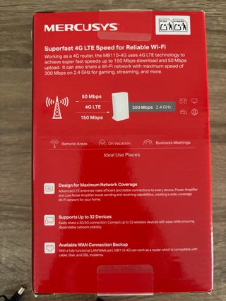 Router 4G LTE Mercusys MB110-4G