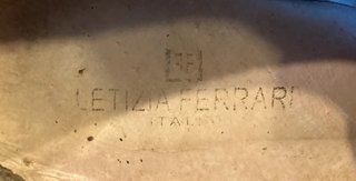 Scarpe Letizia Ferrari pelle bicolore borchie 41