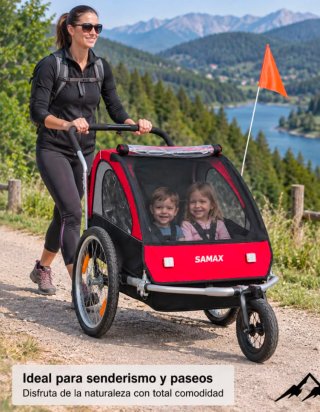 Remolque bici-carro senderismo