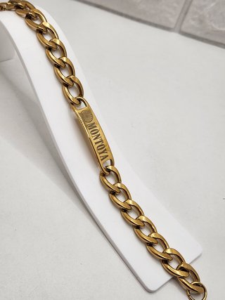 Pulsera esclava Montoya acero inoxidable chapado o