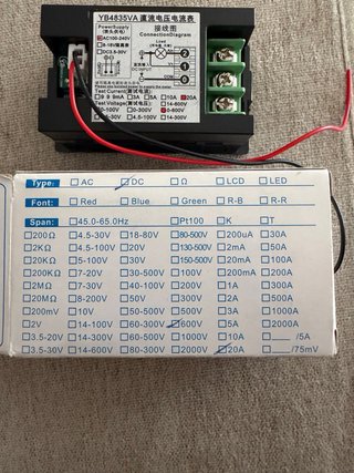 Voltímetro Amperímetro Digital YB4835VA 600V 20A