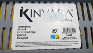 Papelera 25L Gris/Amarillo y Escurreplatos gris