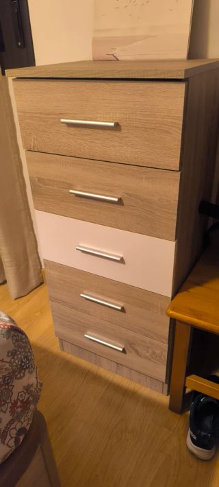 Cómoda de madera 5 cajones