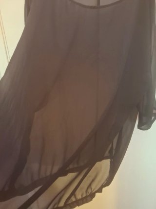 Blusa gasa negra talla única