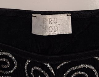 Top Negro Purpurina bodas/Fiestas REGALO:Pulsera