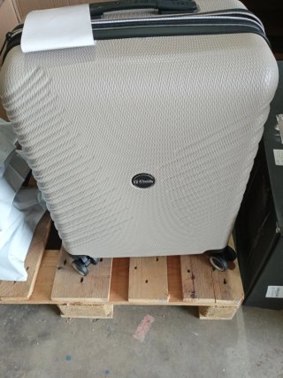 Maleta de viaje rígida beige 50cm