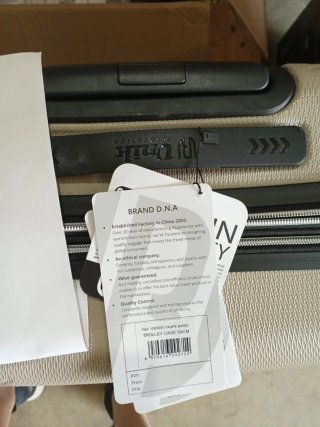 Maleta de viaje rígida beige 50cm