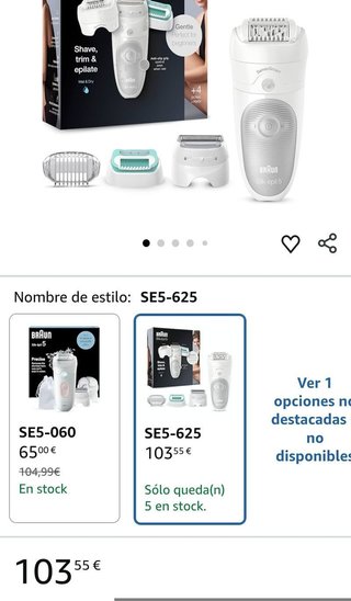 Braun Silk-épil 5 5-625 Depiladora Eléctrica Mujer