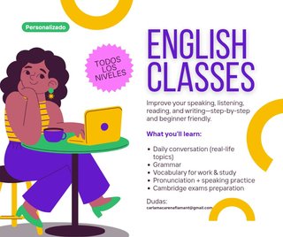 CLASES PARTICULARES Y PERSONALIZADAS DE INGLéS.