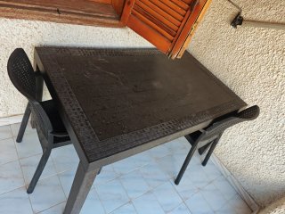 Mesa y 4 Sillas Jardín Plástico