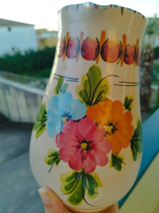 2 Brocche Ceramica Dipinte a Mano