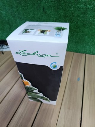 Maceta Lechuza Maxi-CUBI Antracita Metalizada