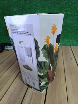 Maceta Lechuza Maxi-CUBI Antracita Metalizada