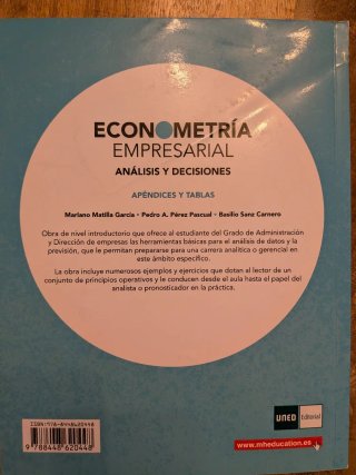 Econometría empresarial análisis y decisiones