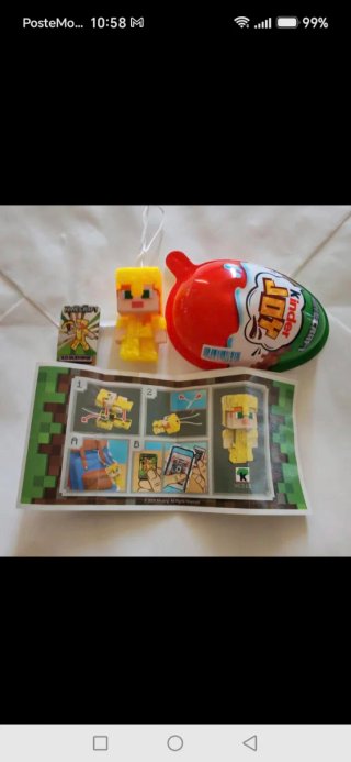 Kinder Joy Collezione Minecraft Alex Golden VC312