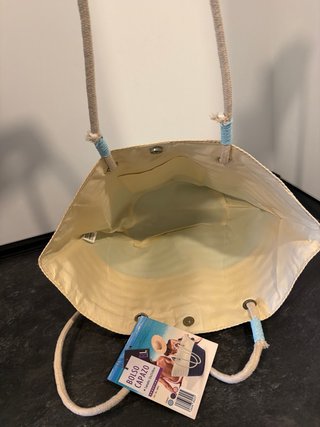 Bolso Capazo Beige y Azul