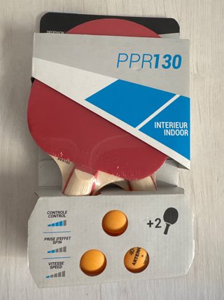 Raquetas de ping pong y 3 pelotas