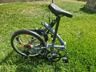 Bicicleta plegable gris