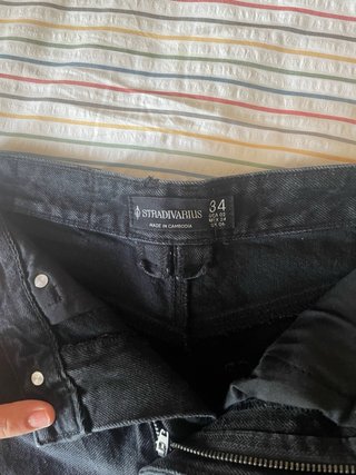 Shorts vaqueros negros rotos