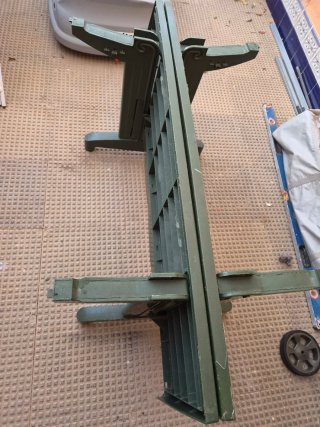 Mesa plegable de plástico verde