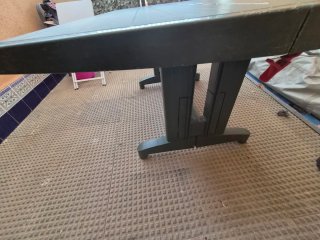 Mesa plegable de plástico verde