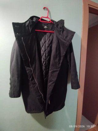 Parka gabardina negra