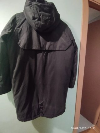 Parka gabardina negra