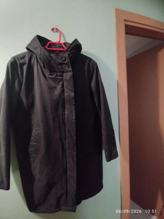 Parka gabardina negra