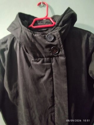 Parka gabardina negra