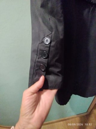 Parka gabardina negra