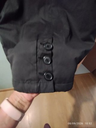 Parka gabardina negra