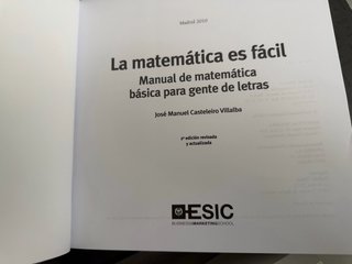 LA MATEMÁTICA ES FÁCIL Manual de matemática básica