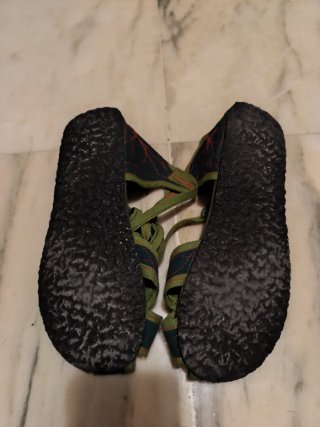 Bailarinas verdes artesanales con bordados