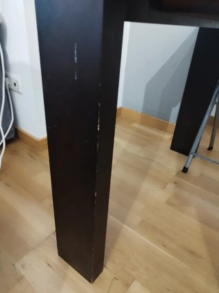 Mesa de comedor moderna madera y cristal