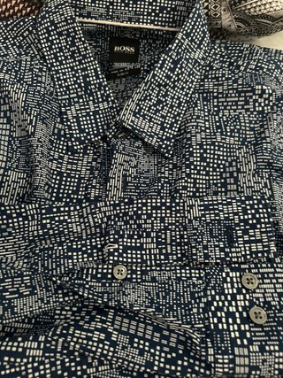 Camisa Boss Slim Fit Estampado Digital