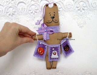 Gatto Decorazioni in stoffa. Fatto a mano. 21cm