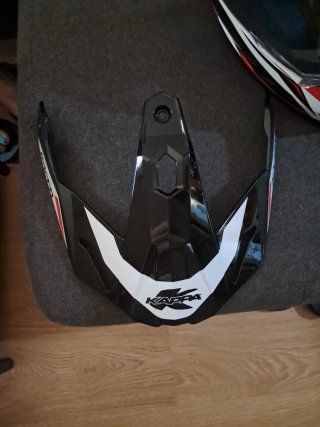 Casco Moto Kappa Blanco y Negro