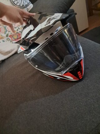 Casco Moto Kappa Blanco y Negro