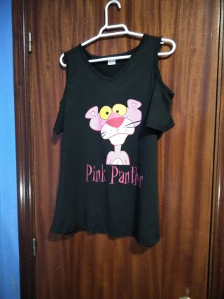 Camiseta Tirantes Mujer Pantera Rosa Talla M