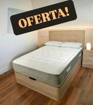 Canapé de tela y madera