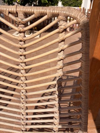4 Sedie in Rattan e Metallo Bianco di Kenay Home