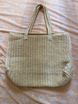 Bolso de rafia para playa