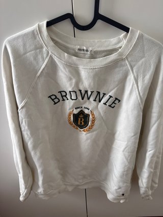 Sudadera Brownie Blanca Talla P
