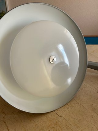 Lámpara Sobremesa Fase. Años 70 Gris metalico