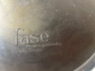 Lámpara Sobremesa Fase. Años 70 Gris metalico