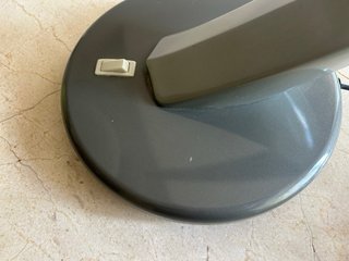 Lámpara Sobremesa Fase. Años 70 Gris metalico