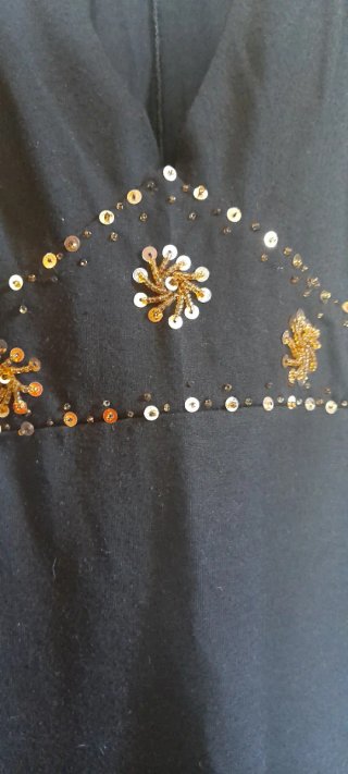 Vestido vintage negro con lentejuelas