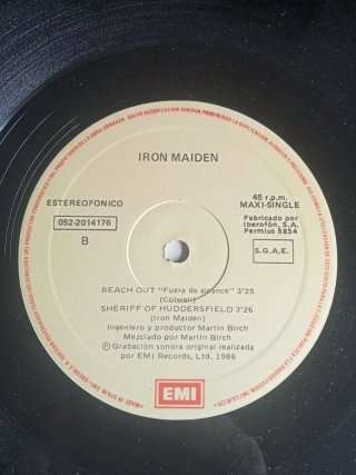 Iron Maiden Maxi Single 12" Wasted Years LP ESPAÑA